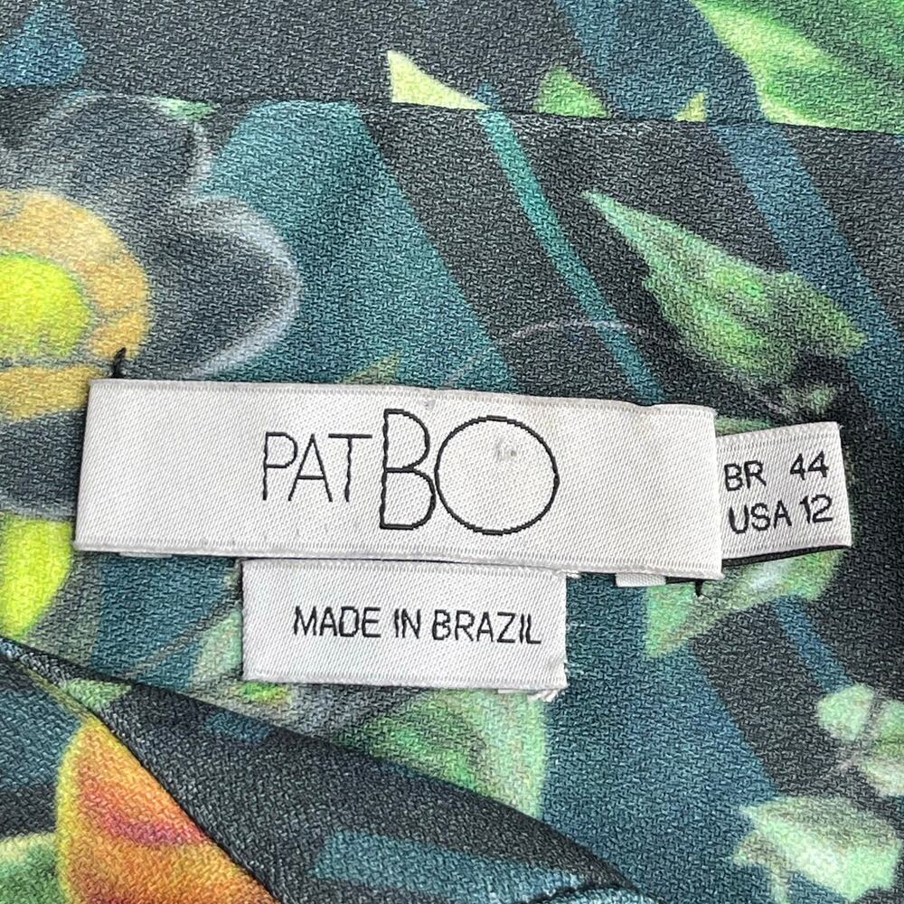 Anthropologie PatBo Kimono Sleeve Jacket size 12 Dark green botanical print - Picture 4 of 10